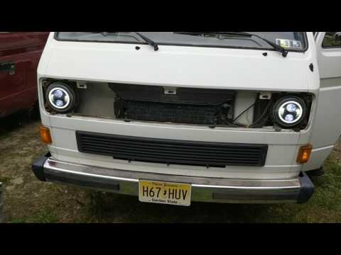 7 inch round LED Vanagon Headlight set video 3