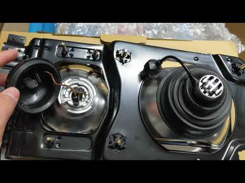 Vanagon H4 Square Headlight Kit with LED bulbs video 1