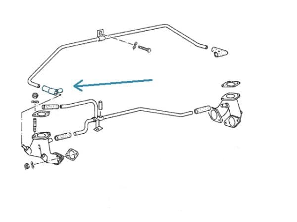 Rubber Boot for Brake Booster Line at Intake 80-83 AC Vanagon image 2