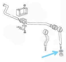 Plate for damping ring at the bottom of the sway bar drop link for 80-91 Vanagon .