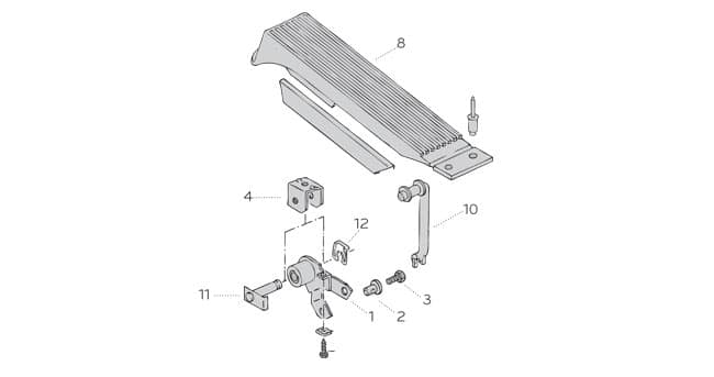 Accelerator Cable Lock piece for bottom of pedal all Vanagon