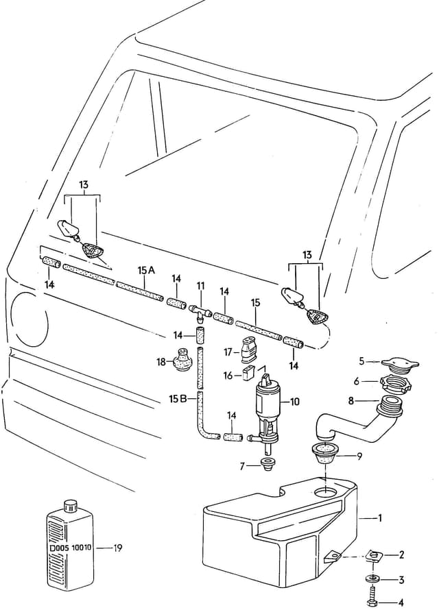 Windshield washer bottle seal for filler neck for all Vanagon image 2