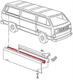 Beading, sliding door rail cover