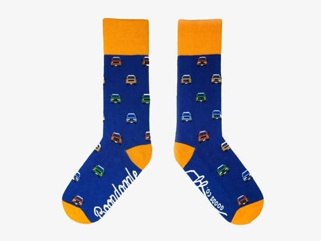 Blue Tiled Westy Socks- Pair image 2