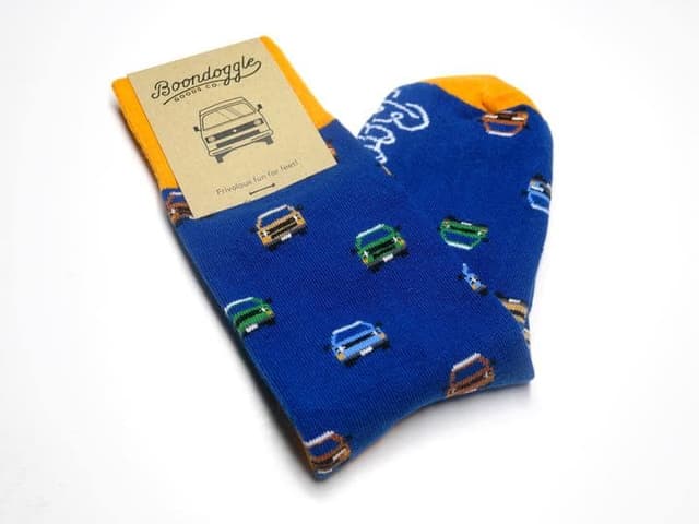 Blue Tiled Westy Socks- Pair
