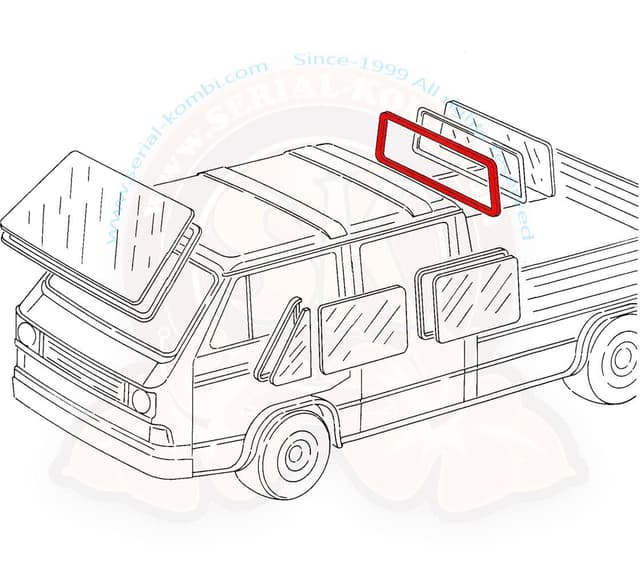 Rear Window Seal for Vanagon Sinka or Doka
