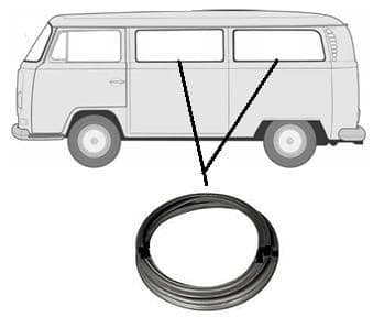 Side Window Seal for VW Bus 68-79
