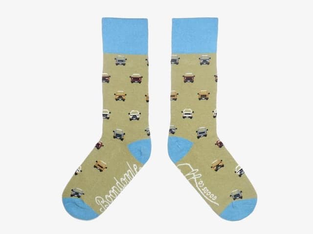Tan Tiled Westy Socks- Pair image 2