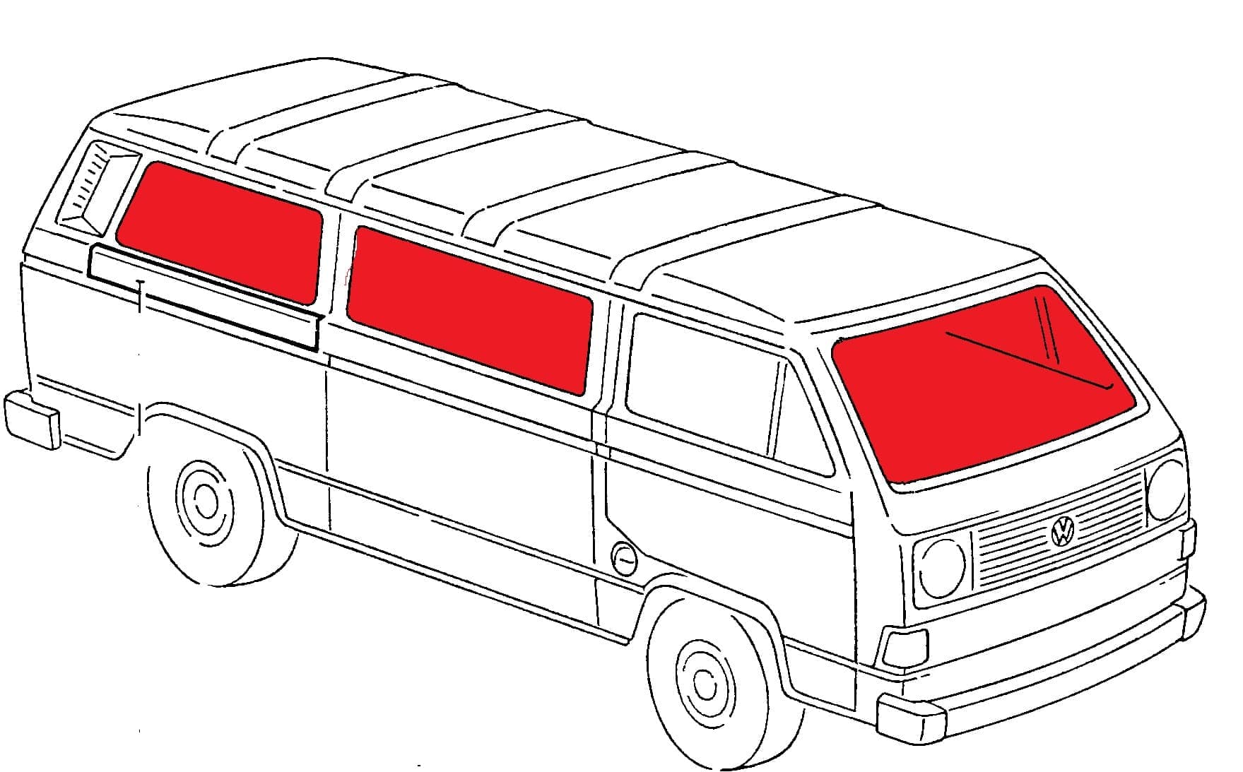 Window Seal Kit for 85-92 Vanagon with no chrome