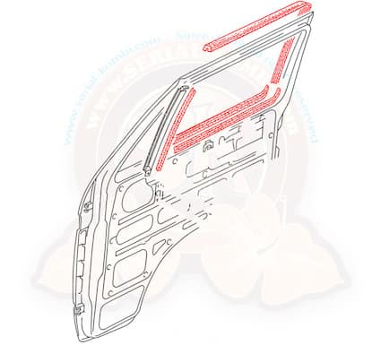 Front Door Window Seal Kit for all Vanagon (no chrome trim)