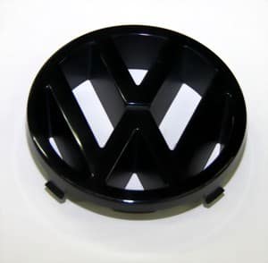 Large VW Logo Badge in black for the front grill 125mm