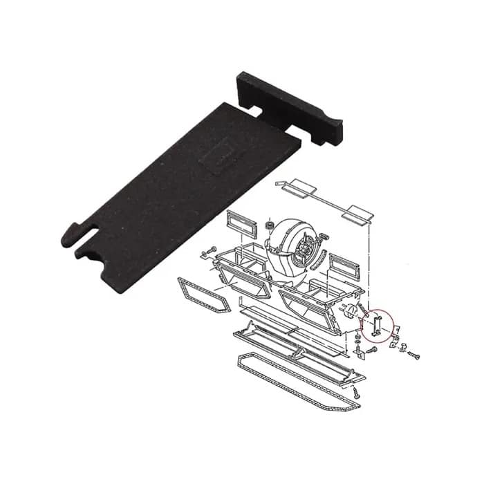 Left Side Front Footwell Heater Flap Rod Retainer for all Vanagon