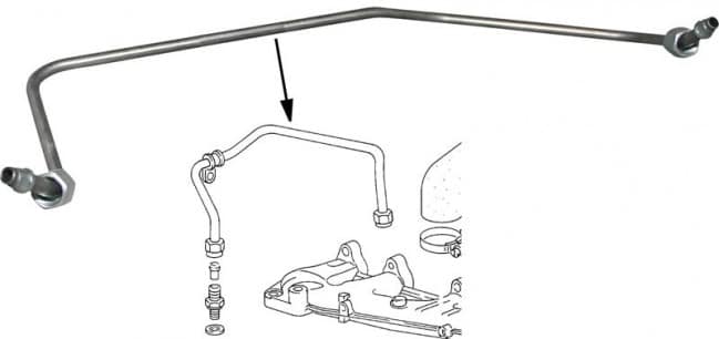 Oil Feed Pipe from Oil Filter Flange to Turbo for 1.6l Turbo Diesel Vanagon