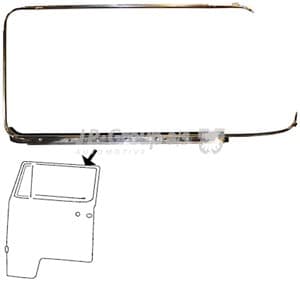 Outside scraper with chrome molding passenger front door for 68-79 VW Bus
