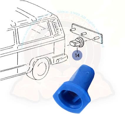 Plastic Clip for rear hatch emblem on all Vanagon and Eurovan