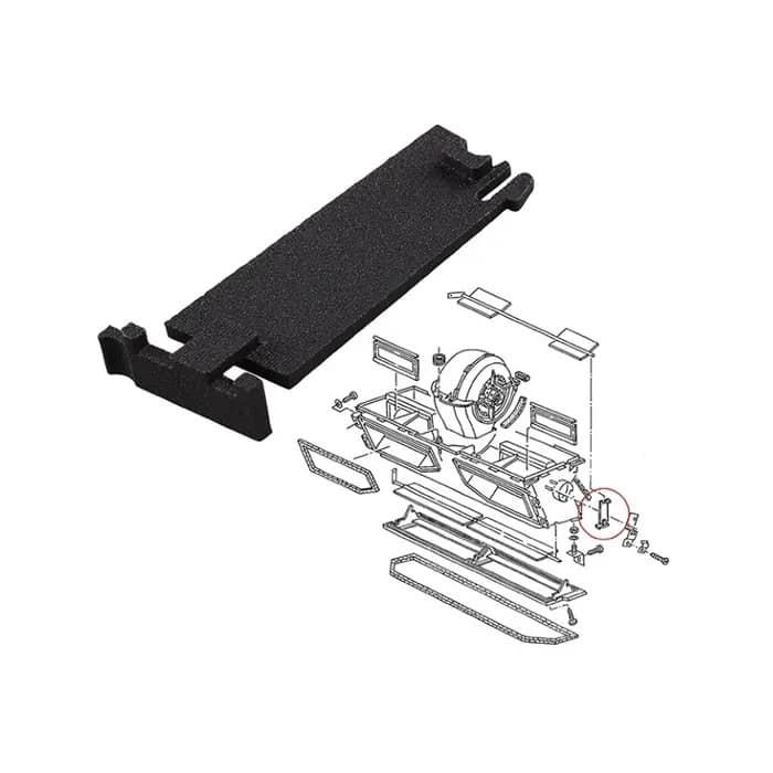 Right Side Footwell Flap Retainer for front heater box all Vanagon